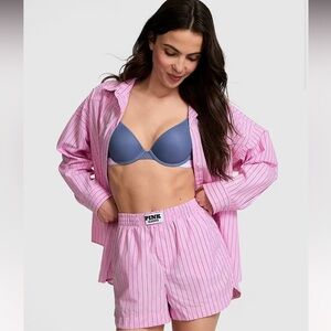 VS Pink Lollipop Stripe Boyfriend Boxer Pyjama Shorts, size XL